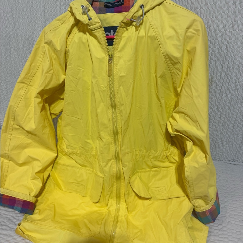 Totes Bright Yellow Kids Raincoat with Hood